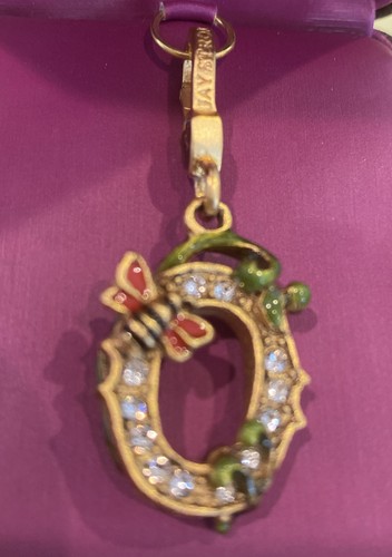Jay StrongWater Enamel & Crystal Dangle Letter O CHARM Retired Rare NIB Neiman’s - Picture 7 of 14