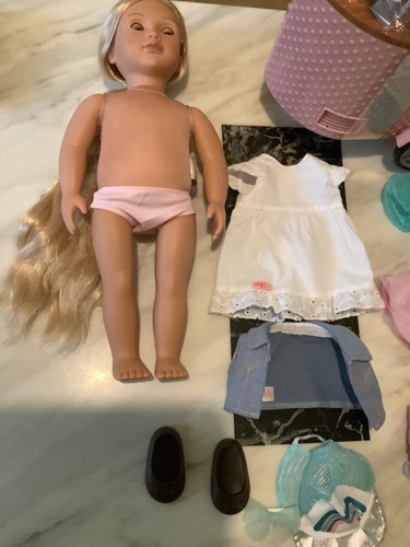 Our Generation 2 Scoops Eiswagen & Hair to There Puppe Phoebe & Outfit "Neu" - Bild 22 von 24