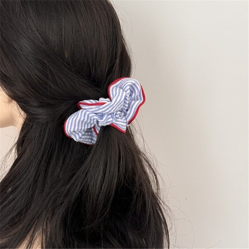 Sweet Striped Hair Scrunchies Updos Hair Tie Big Buns Scrunchy Women Hair Holder - Picture 5 of 8