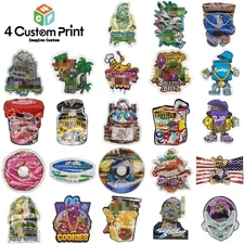100 pcs Cartoon Shapes Mylar Bags Zip Seal Bags Resealable Candy Baggies 3.5g