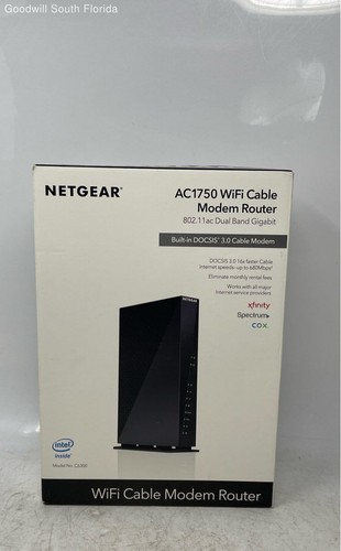 Netgear AC1750 czarny dwupasmowy kabel WLAN modem i router nie testowany