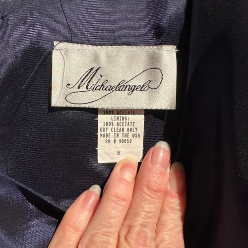 Michaelangelo Special Occassion Skirt and Top set Navy blue Size 8 Formal  - Picture 9 of 13