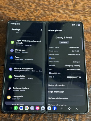 Samsung Galaxy Z Fold 5 256 GB Negro SM-F946U *LEER ANUNCIO* - Imagen 7 de 13