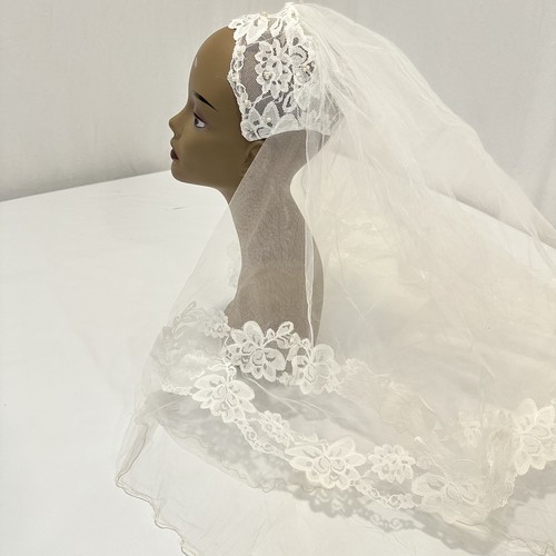 De colección Años 60 Tul Encaje + Perla Julieta Gorra Boda Velo Hasta la Punta del Dedo Novia - Imagen 2 de 14