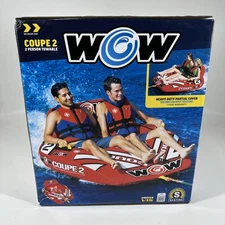 WOW Sports 2 Person Coupe Cockpit Towable Water Tube For Pool and Lake 15-1030