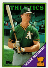 1988 Topps #580 Mark McGwire Rookie Cup Oakland Athletics MLB Baseball Card