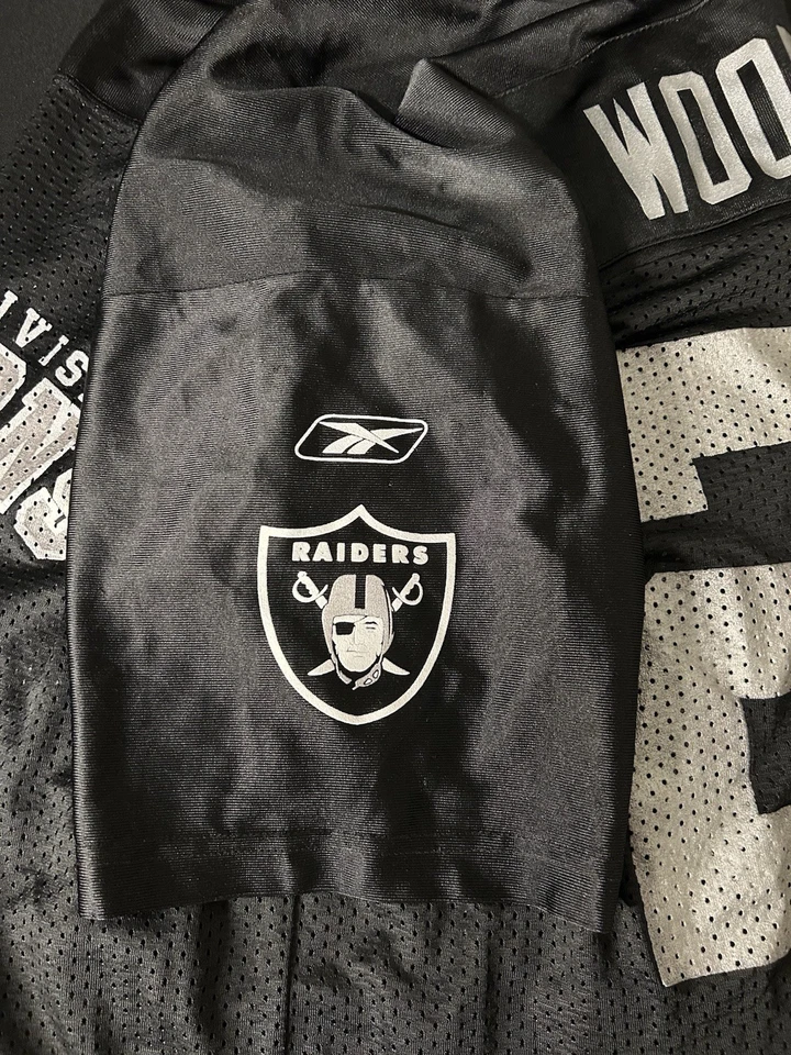 Camiseta de Colección Oakland Raiders Charles Woodson 2001 AFC División Oeste Campeones Foto 4 de 4