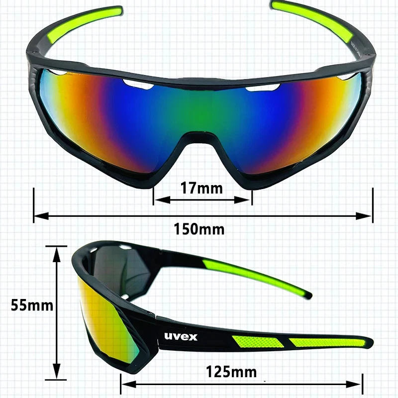 Gafas de sol de ciclismo para mujeres y hombres Gafas deportivas UV400 Gafas de bicicleta Foto 3 de 4