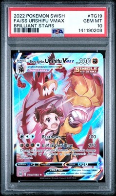 PSA 10 Urshifu Vmax #TG19 2022 Pokemon Brilliant Stars 141190208