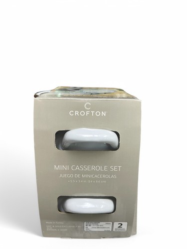 Nuevo Crofton Mini Porcelana Esmalte Cazuela y Tapas FLORAL BLANCO 1 Cuarto Juego de 4 piezas - Imagen 5 de 6