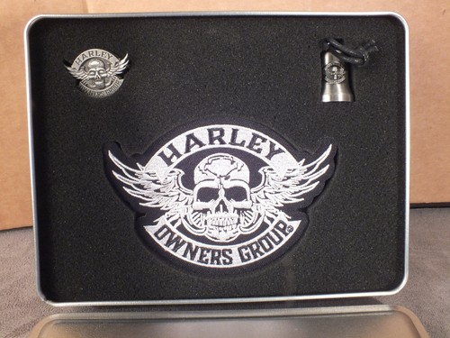 Harley Davidson Owners Group: HOG Patch & Pin & Bell in Metallbox - Bild 4 von 10