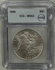 1886 - $1 Morgan Silver Dollar - ICG MS63