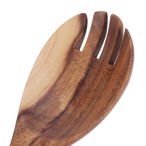 (26*6.5 Salad Fork)Wood Salad Spoon Wooden Teak Salad Tongs Wood Cooking Spoons - Picture 3 of 12