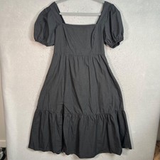 ASTR The Label Womens Black 100% Cotton Midi Dress Size Large