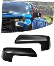 Gloss Black Mirror Cap Cover for 2019-2024 Silverado Sierra 1500  Glossy Black