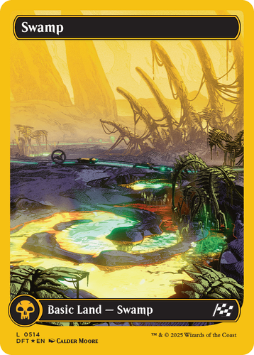 Swamp 0514 ~ **Primer Lugar Lámina** Tarjeta Única Tierra Como Nueva Magic The Gathering Aetherdrift