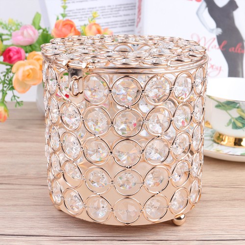 European Style Pearl Tissue Box Metal Tissue Holder Napkin Case for Home Car - Picture 9 of 11