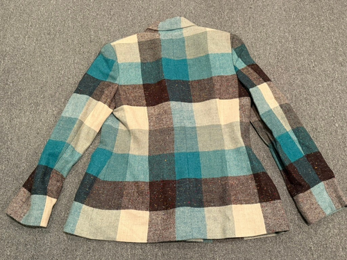 Magaschoni Wolle Jacke & Rock Set Gr. 8 Blazer kariert 2-teilig gesprenkelt Anzug Vintage - Bild 9 von 9