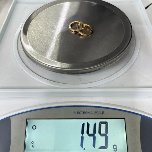 18ct 18k Yellow Gold Patterned Round Hoop Earrings 18mm 1.49 Grams Brand New - Picture 9 of 9