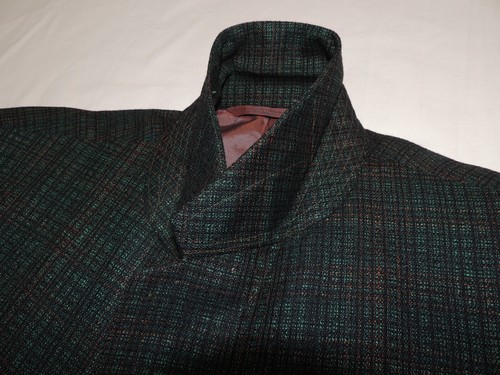 VINTAGE 1960'S GREEN & RUST PLAID MEN'S CUSTOM MADE JACKET COAT 40 R - Picture 9 of 10