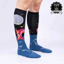 Disco Nut Squirrel Women's Knee High Socks Size 9-11 Sock It To Me Fashion New