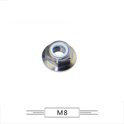 Titanium Nyloc Self Locking Hex Flange Nuts M6 M8 M10 for Motorcycle Conversion - Picture 7 of 11