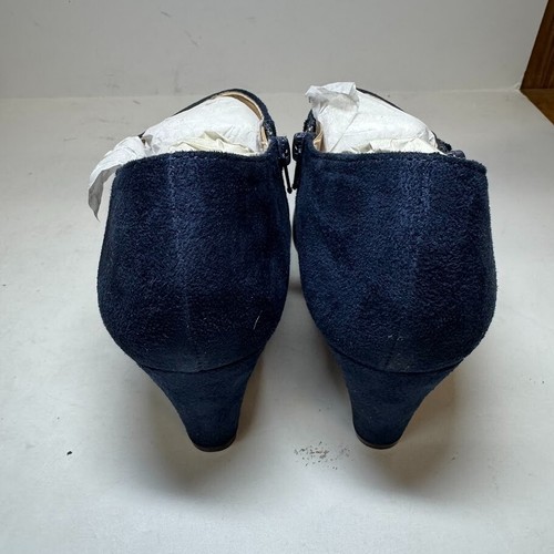 Journee Collection Womens 8 M Navy Blue Zip Up High Heel Ankle Booties NIB GD0 - Picture 3 of 4