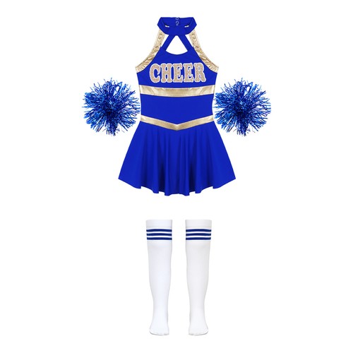 Kid Girl Dresses Letter Print Costume Hollow Back Cheer Leader Party Outfits - Picture 10 of 141