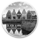 2 x Vinyl Stickers 25cm (bw) - Holland Windmill The Netherlands  #43032