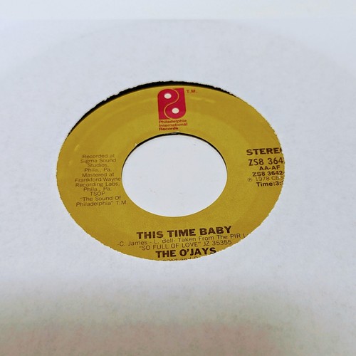 THE O'JAYS Use Ta Be My Girl / This Time Baby PHILADELPHIA 7" 45rpm 1978 SOUL M- - Picture 4 of 4