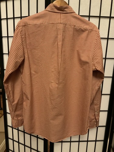 Polo Ralph Lauren Button Up Shirt Mens L Red Check Long Sleeve Heavy Cotton - Picture 2 of 5