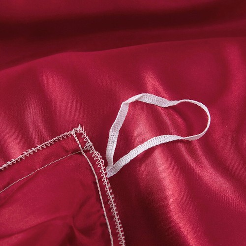 Dreiteilige Satin Eis Seide Kühlbettdecken Bettwäsche Sets Kissenbezug Reißverschluss - Bild 22 von 119