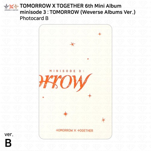 TXT Tomorrow X Together minisode 3: TOMORROW Photocard Postcard Poster Sticker - Picture 147 of 159