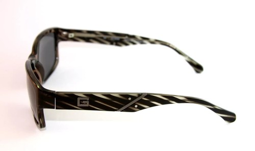 Gafas de sol Guess para hombre GU6755-GRY-3 grises a rayas marcos cuadrados NUEVAS auténticas - Imagen 5 de 9
