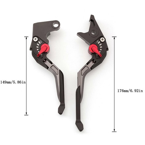3D Extendable Foldable Brake Clutch Levers For Suzuki GSXR600 GSXR750 2006-2010 - Bild 10 von 12