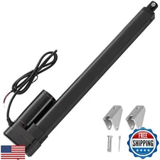 JQDML 12 Inch Stroke Linear Actuator 12V Heavy Duty 440lbs/2000N IP65 Waterpr