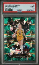 Cameron Brink, 2024 Panini Select WNBA, Concourse, Green Ice Prizm (RC), PSA 9