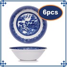 6pcs Blue Willow Cereal Bowl 18cm Fine China Ceramic Antique Oriental Vintage