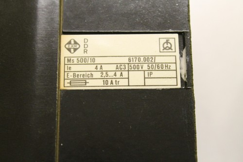 DDR Motorschutzschalter Strom einstellbar MS500/10 TGL 16563 0,25A-16A Gehäuse - Picture 16 of 20