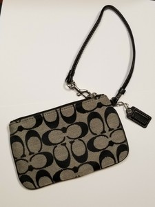 coach black and grey wallet