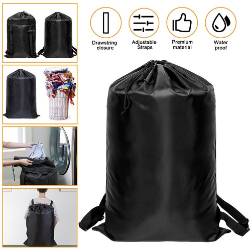 Extra Large Laundry Bag Backpack Heavy Duty Washing Clothes Drawstring 61x92 CM - Picture 2 of 12