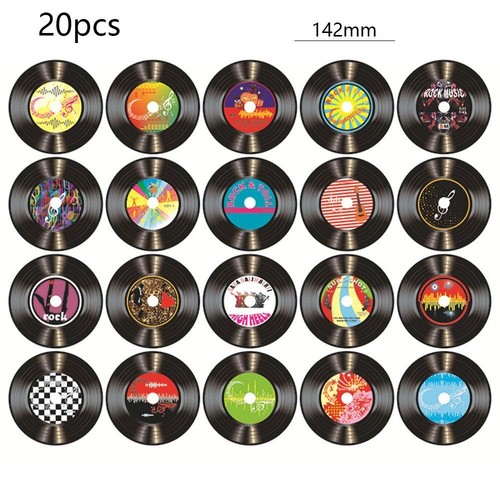 20pcs Artwork Vinyl Record Decoration Paper Records Fake Records Stickers Home - Picture 2 of 12