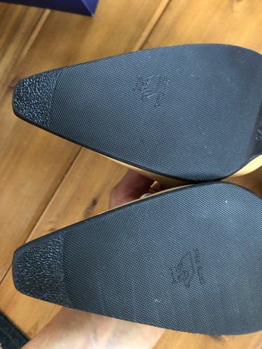 Stuart Weitzman Nuevo con caja 9,5 Mula Atado Camello Niño Cuero Deslizantes Tacones-Precioso! - Imagen 5 de 10