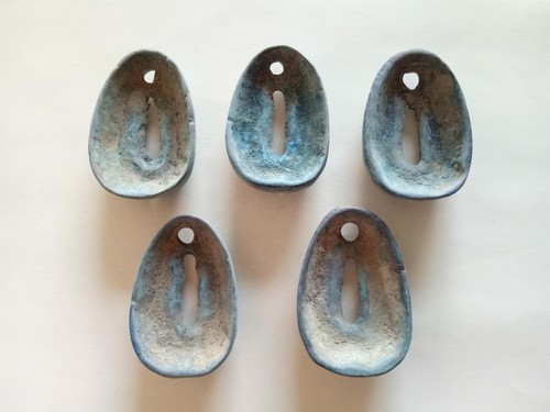 5Pcs Collect Chinese Old Shell-shape Bronze Coins Currency Cash - Picture 4 of 10