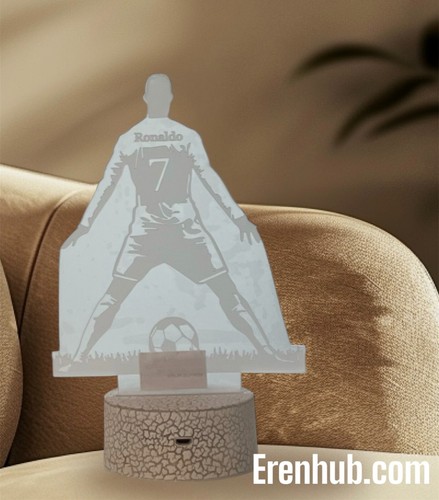 Cristiano Ronaldo Soccer Night Light Sport for children, 3D Lamp, 16 colors - Picture 4 of 11