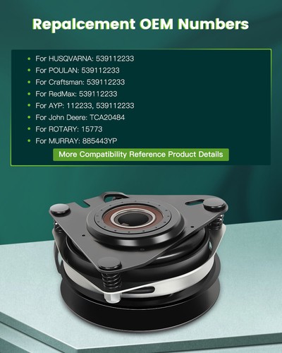 PTO Clutch For Xtreme X0394 for Sears Craftsman 539112233 for Ogura GT1A-HU02 - Picture 4 of 19