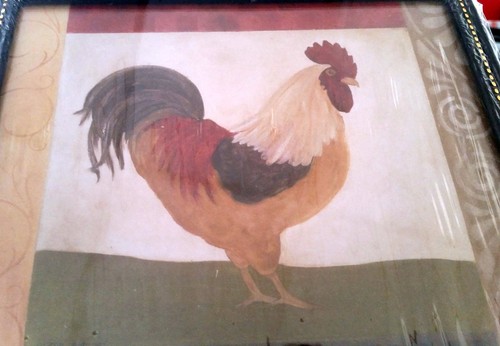 2 DIFFERENT PLASTIC WALL PICTURE FRAMES, ROOSTER, 10.5" x 9" - Picture 7 of 9