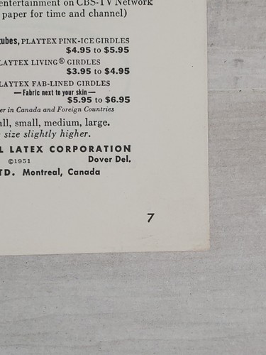 Original 1951 Print Ad Playtex Girdle Pink Ice Hygiene Advertisement Ephemera - Picture 3 of 12
