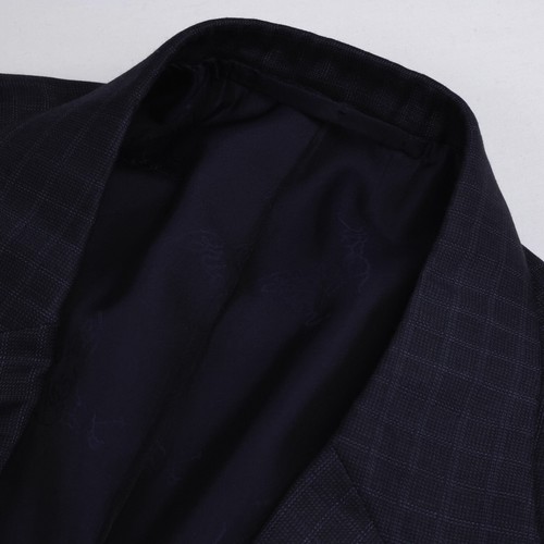NEW $4,595 Brioni 'Brunico Super 160's' Midnight Blue 2B Men's Sport Coat US 44R - Picture 10 of 14
