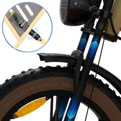 20" Electric Bicycle Fat Tire 750W dual battery 48V 14A/20AH MTB Offroad E-bike - Picture 9 of 24